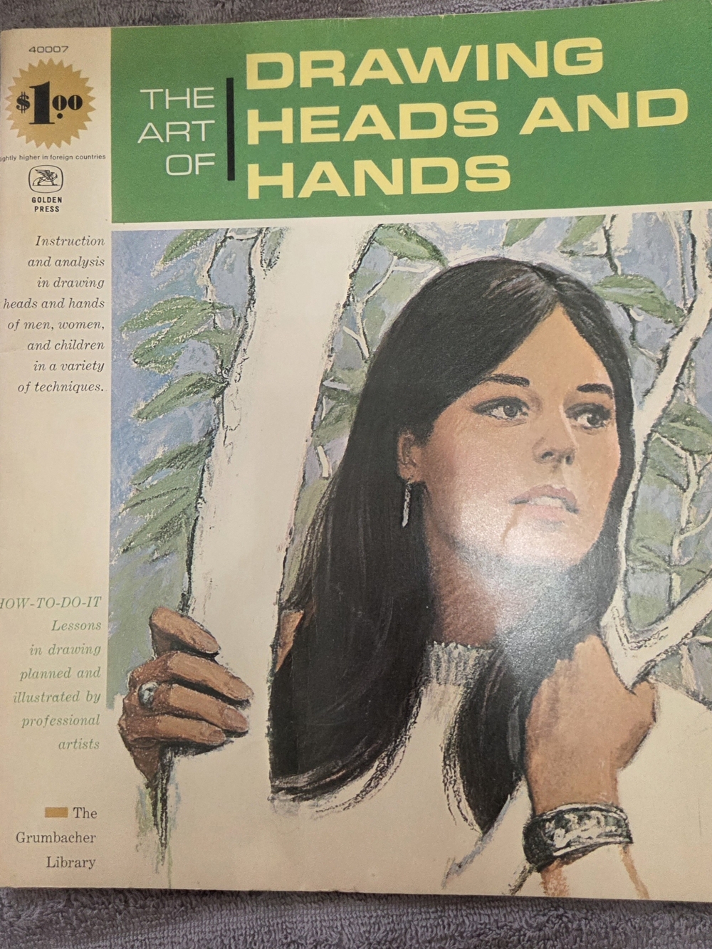 Antique 1966 The Art Of Drawing Heads & Hands Grumbacher Library How To Art Book
